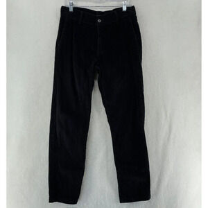 NovaMen Pants Men's Sz 30 Black Straight Leg Mid-Rise Regular Fit Corduroy